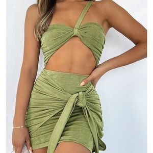 White fox mini dress